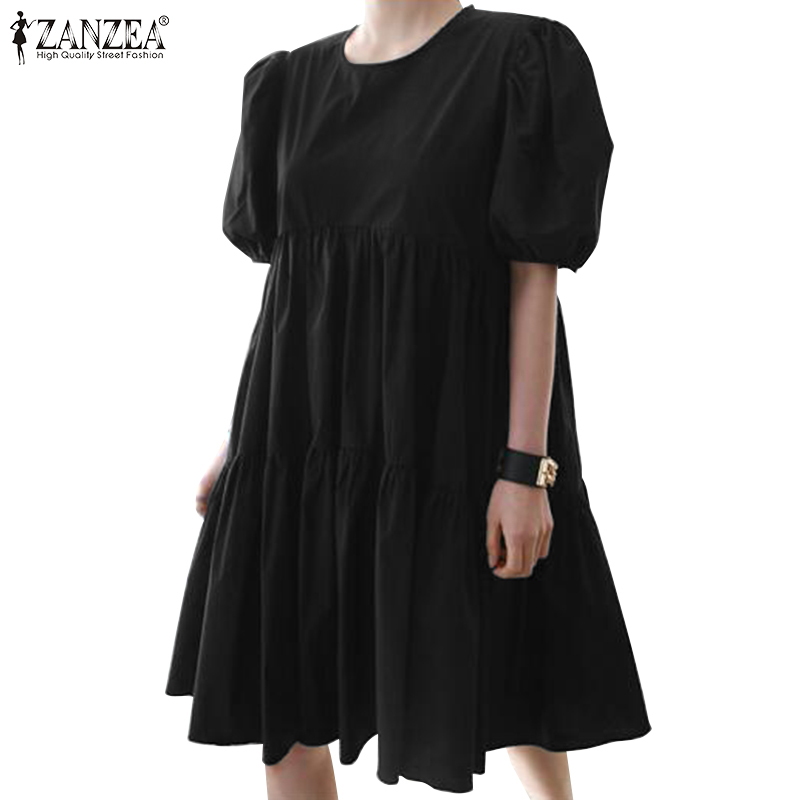 Đầm Nữ Zanzea Tay Ngắn Kiểu Dáng Thời Trang Quyến Rũ