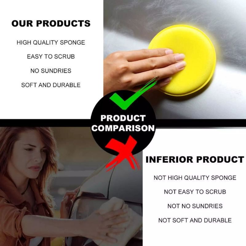 Mút Xốp Xoa Bóng Ô tô, Xe Máy - Làm Bóng Nội Thất, Ngoại Thất Xe Hơi, Chăm Sóc Xe - Dày, Siêu Mềm, Thấm Hút Tốt