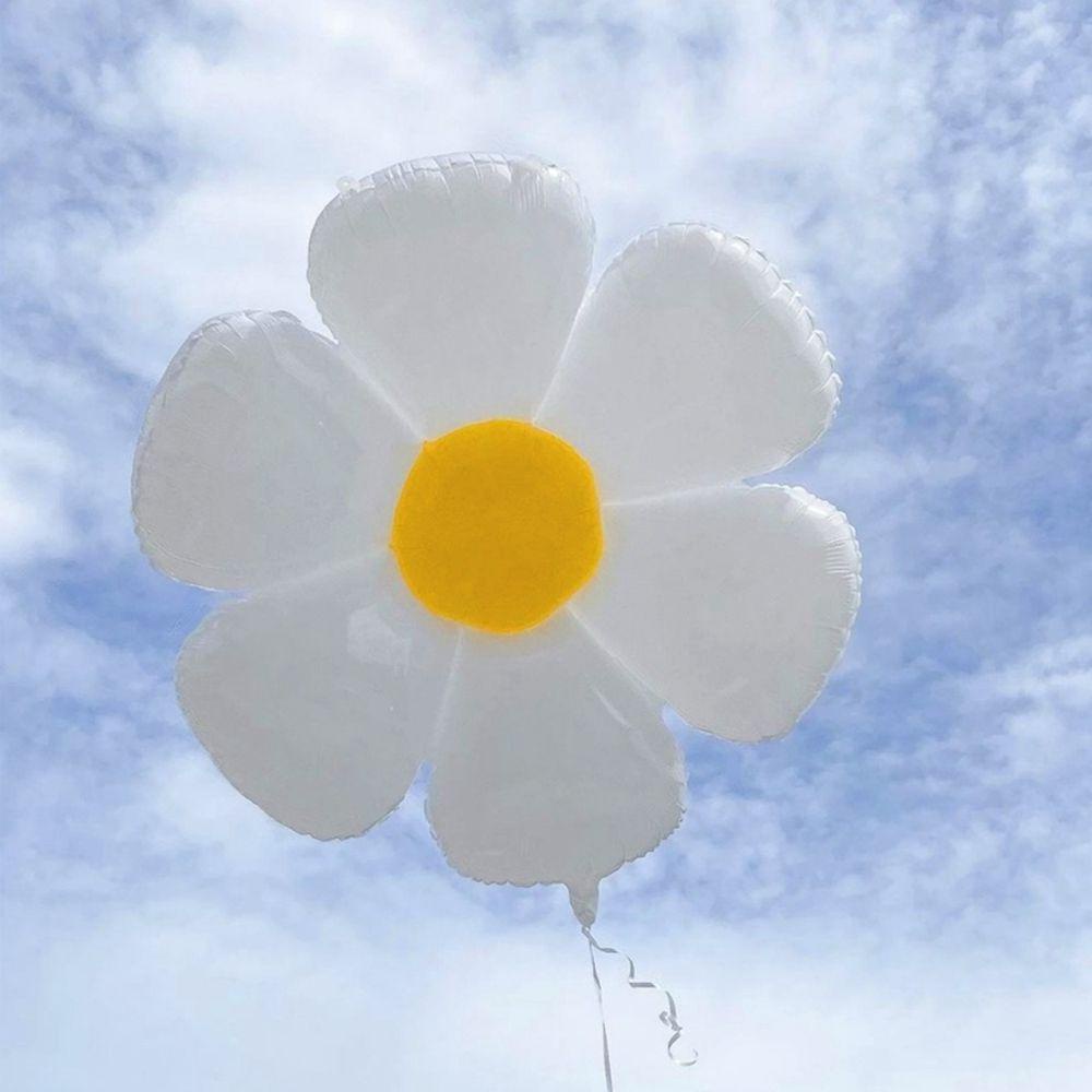 YIYU Bong Bóng Lá Nhôm Trắng 1 Bông Hoa Cúc Trang Trí Tiệc Cưới / Sinh Nhật