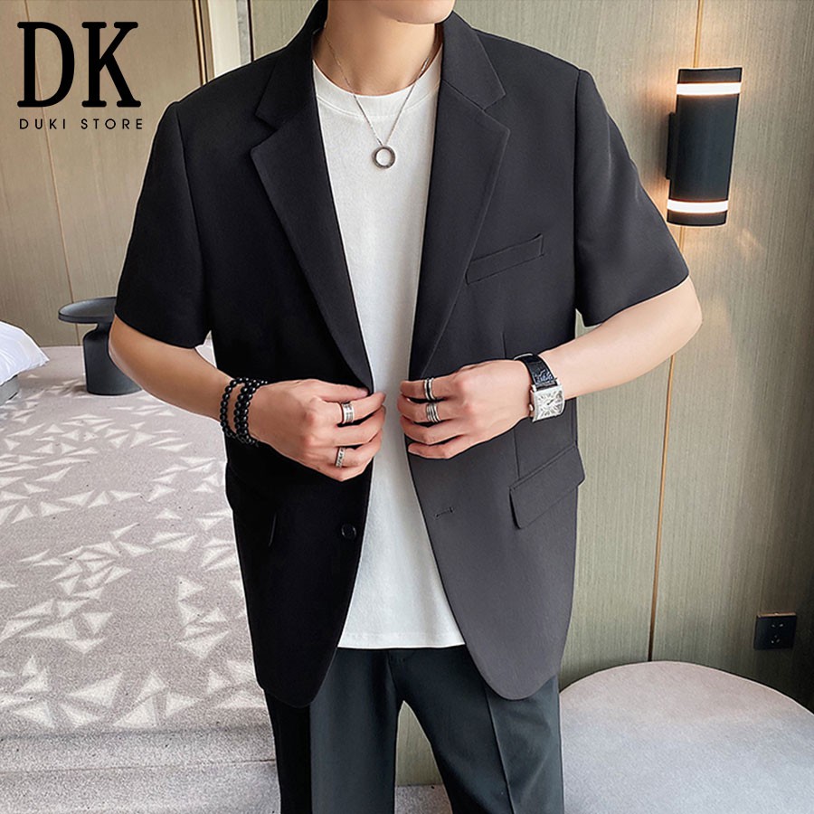 Áo khoác blazer nam ,áo vest nam balzer nam ngắn tay phong cách Hàn Quốc LZB0014 - DUKI STORE