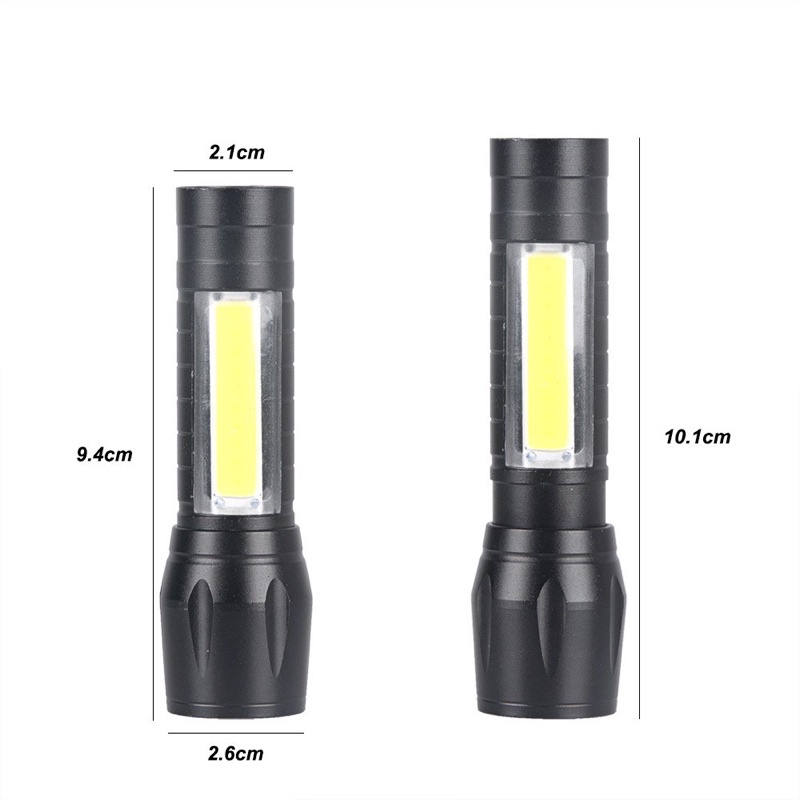 Đèn pin mini siêu sáng - Zoom xa - sạc cổng usb - 1516
