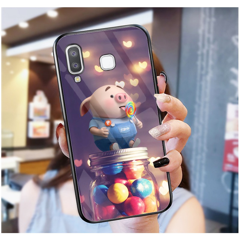 Ốp Lưng SAMSUNG A8 Star mặt kính cường lực cao cấp