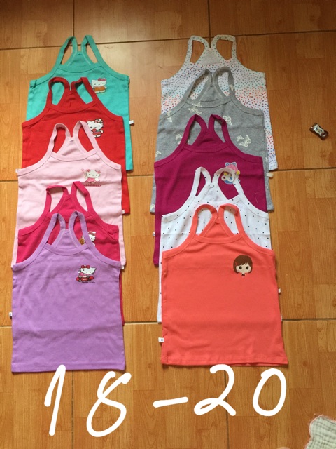 Combo 5 áo 2 dây cho bé gái