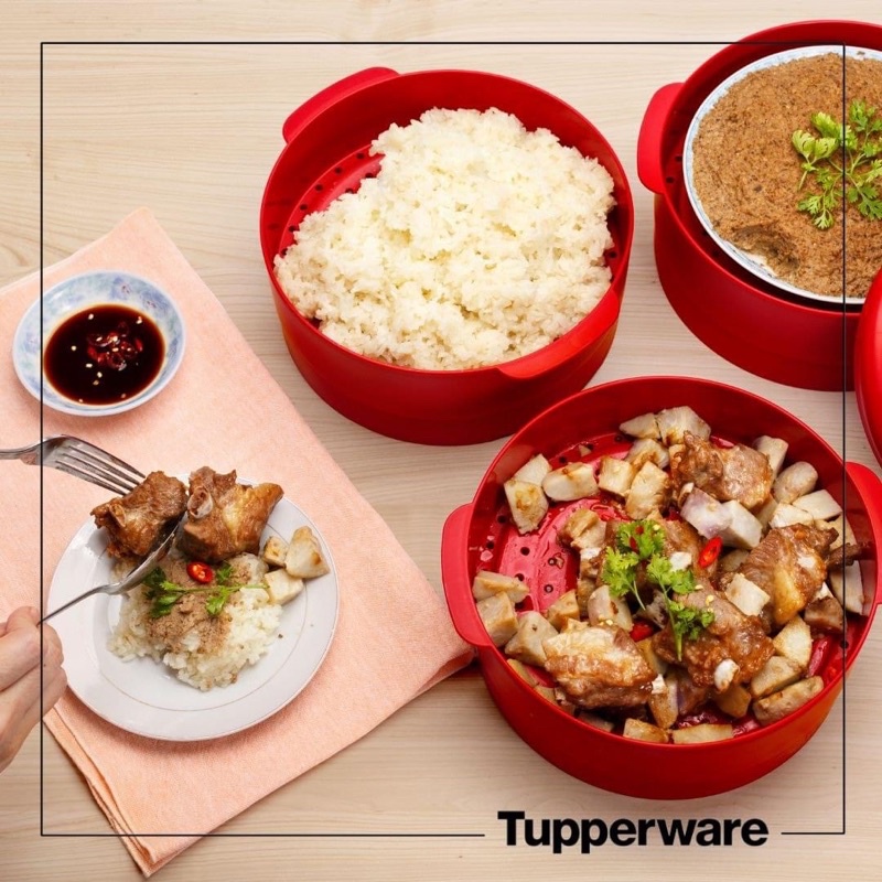 Xửng Nhựa 2 Tầng Hấp Xôi Bánh Bao - Hấp Đồ Ăn Dặm Cho Bé - Steam It Tupperware - Con Bọ Cạp