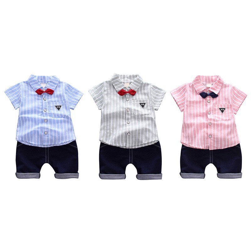 Set Áo Thun Polo &amp;Amp; Quần Short Cho Bé Trai