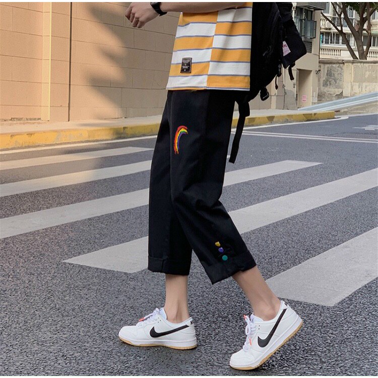 ⚡ FREESHIP ⚡ Quần kaki Baggy Nam Nữ KAKI Ống Suông Unisex - Quần Ống Suông cầu vồng hot
