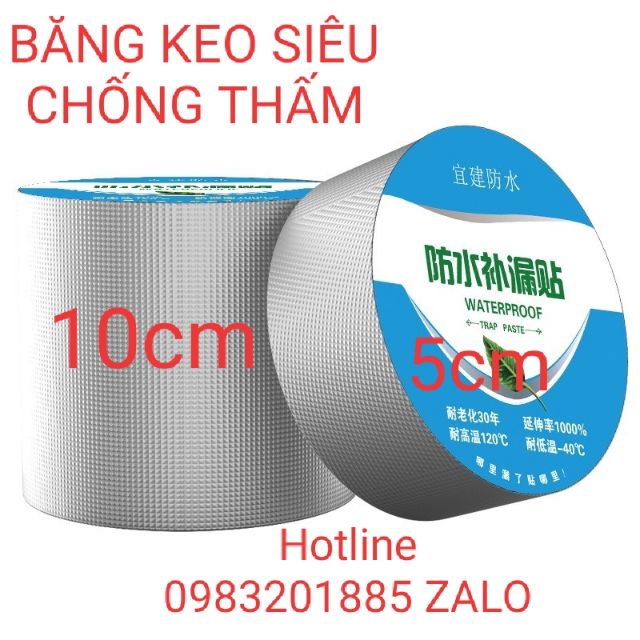 BĂNG KEO CHỐNG THẤM 10CM