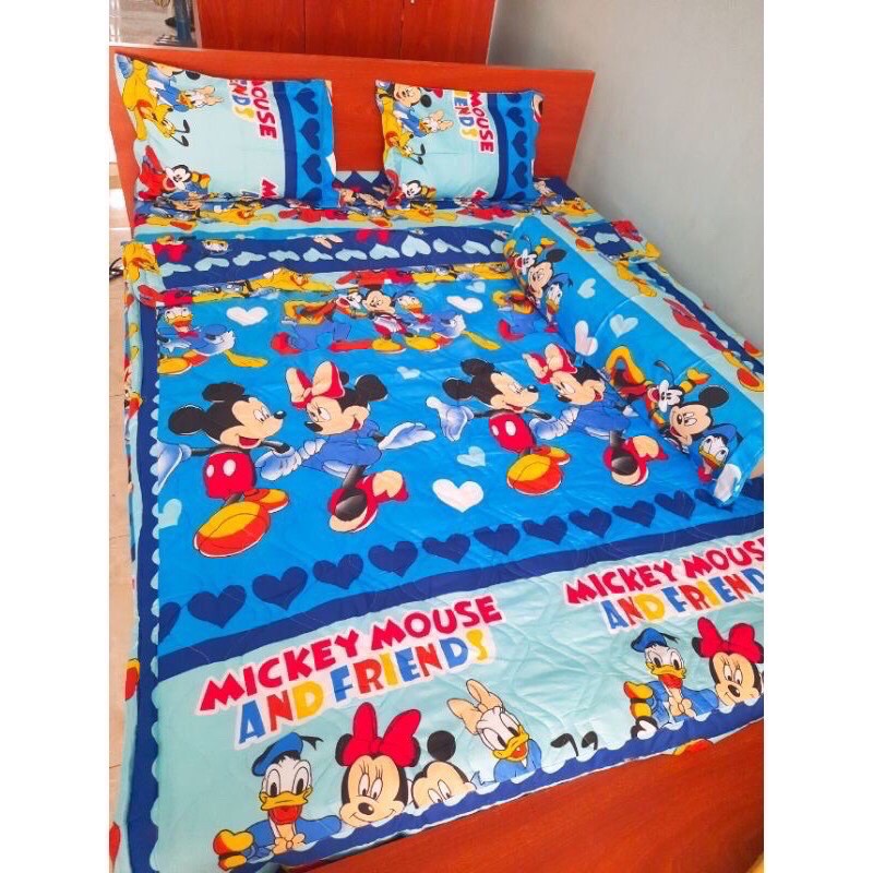 bộ ra cotton hình dễ thương 1m6x2m