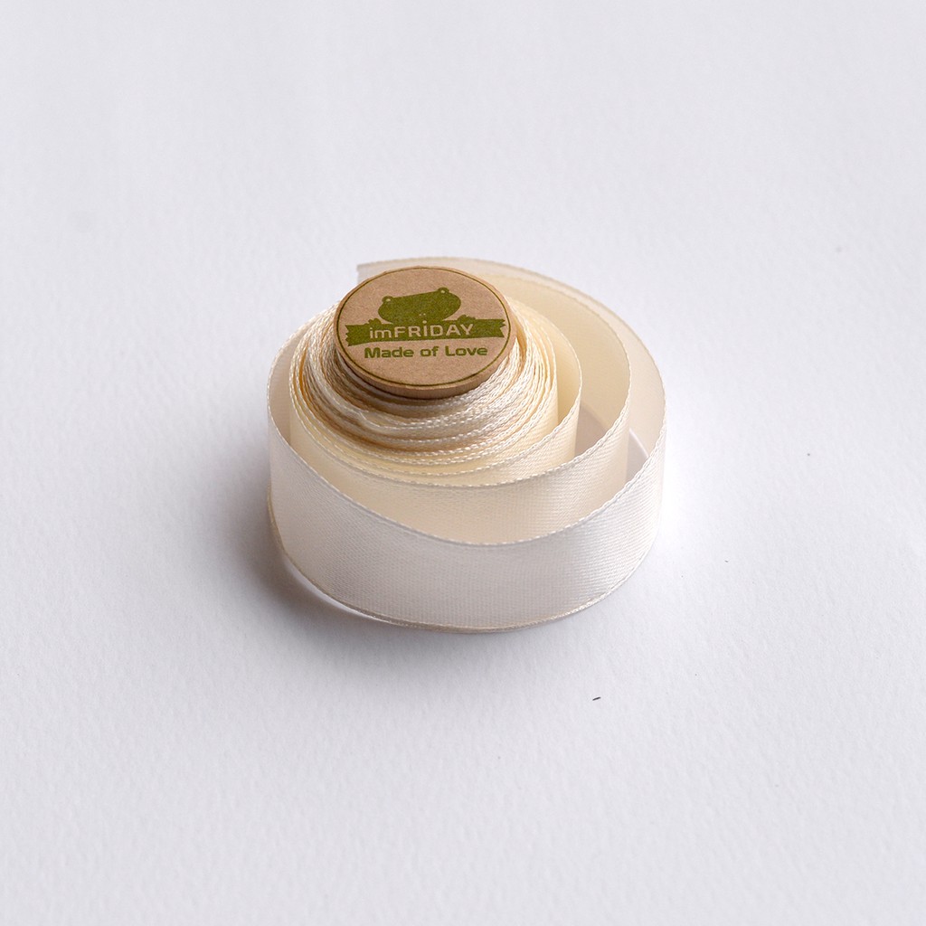 3m ruy băng lụa 2cm kem RB66