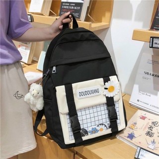 Balo Ulzzang Nữ Nữ Caro Hoa Cúc