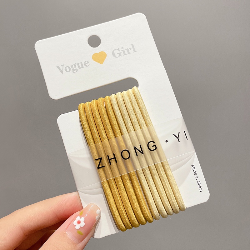 Dây Buộc Tóc Cao Su Co Giãn Màu Sắc Ngọt Ngào Đơn Giản Cho Nữ