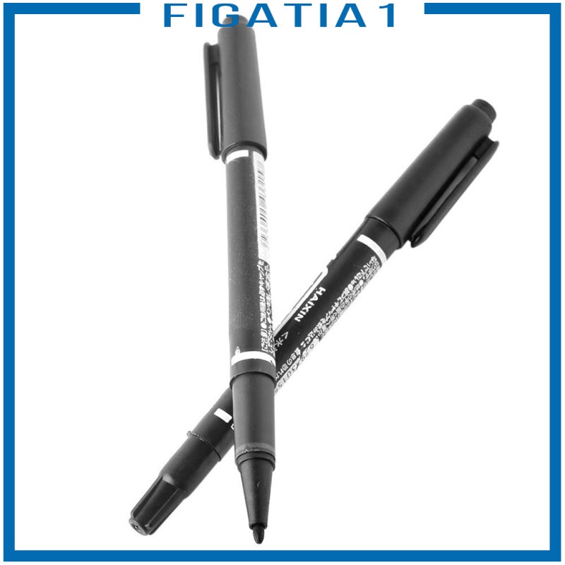 Set 10 Bút Đánh Dấu Hai Đầu Màu Đen Chống Thấm Nước figatia1
