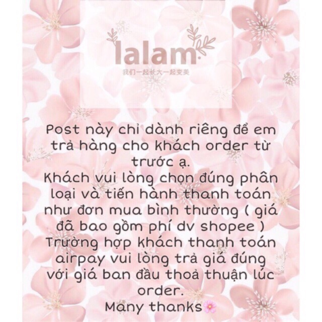 COMBO TRẢ KHÁCH ORDER