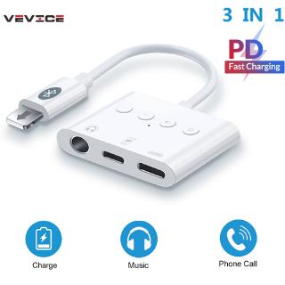 Bộ chuyển đổi Type-C âm thanh Lightning sang 3.5mm hỗ trợ sạc nhanh cho Iphone