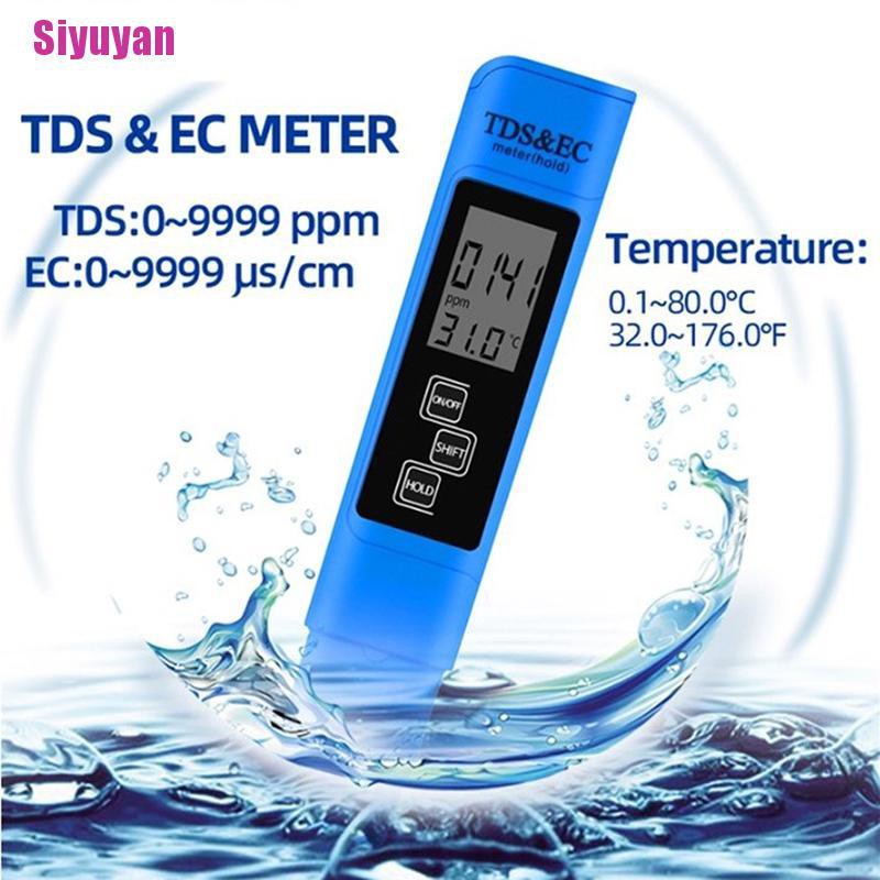 Máy Đo Độ Ph / Ph Kỹ Thuật Số Cầm Tay 3 Trong 1 Màn Hình Lcd Tds Ec