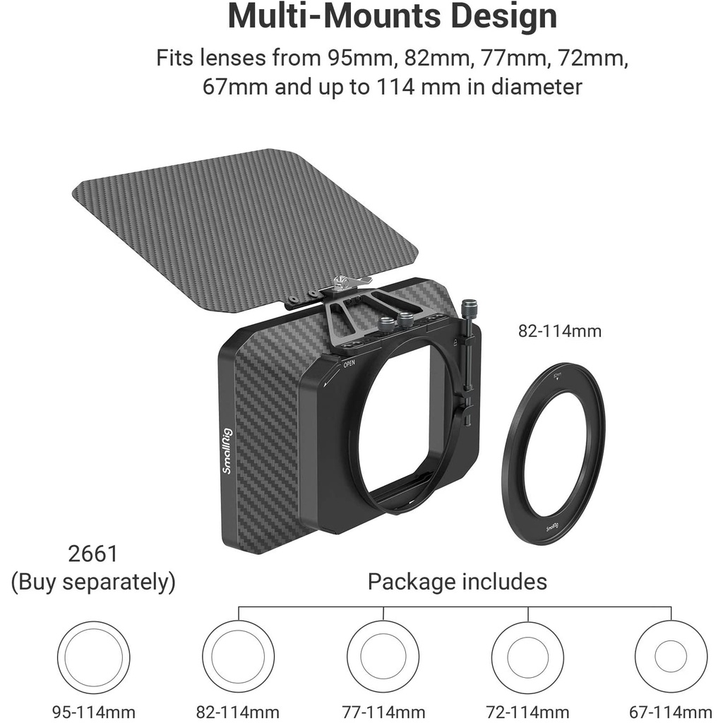 SMALLRIG MATTE BOX 2660 - HÀNG CHÍNH HÃNG - MatteBox dành cho Máy ảnh