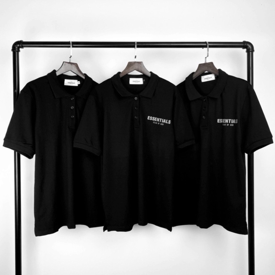 Áo phông có cổ chữ ESSENTIALSS  [FREESHIP] Áo phông cotton chất đẹp mát, áo unisex, áo phông trắng đen các kiểu | BigBuy360 - bigbuy360.vn