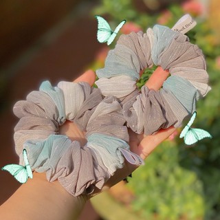 Đồ buộc tóc loang màu xanh mint/xám/trắng