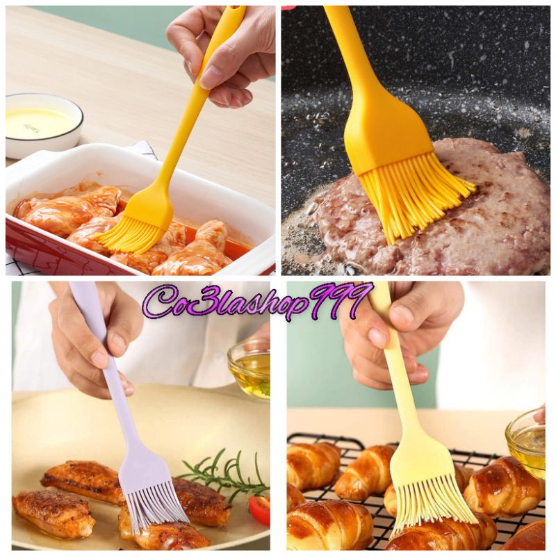 Muỗng dẹt, cọ silicone quét gia vị làm bánh, đồ nướng, trộn bột, phết kem