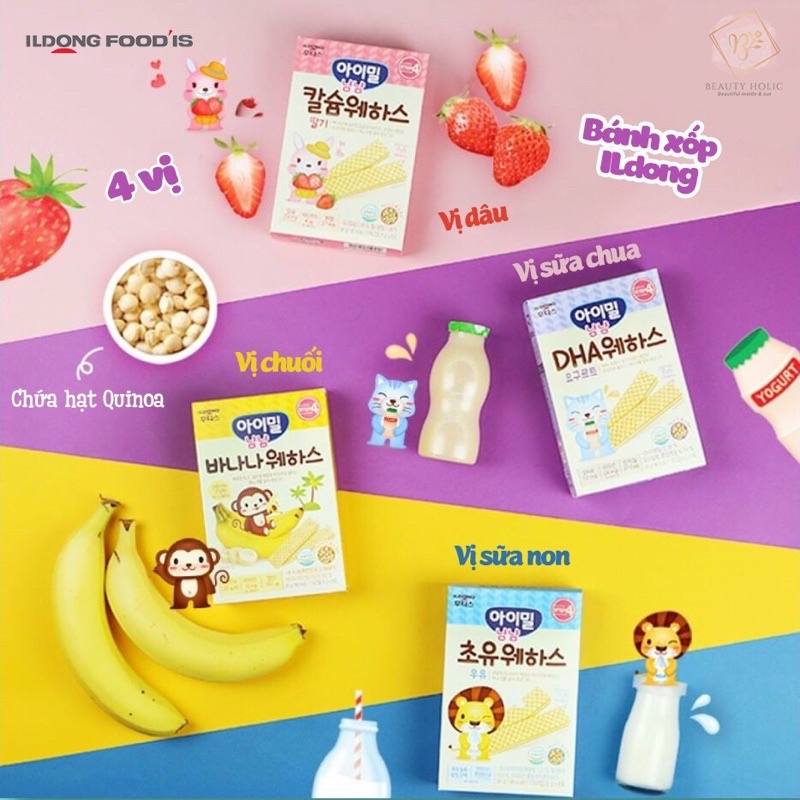 Bánh xốp ăn dặm nhân kem Ildong Hàn Quốc cho bé từ 9tháng