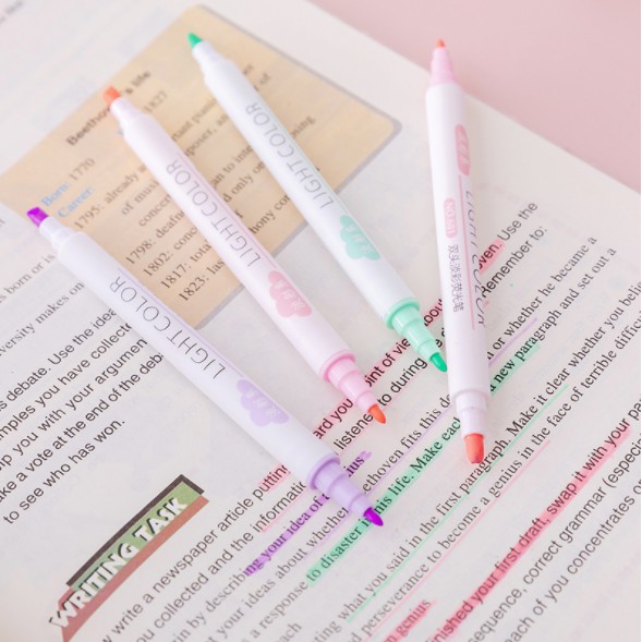 Bộ 6 cây XUETONG bút highlight 2 đầu, bút dạ quang