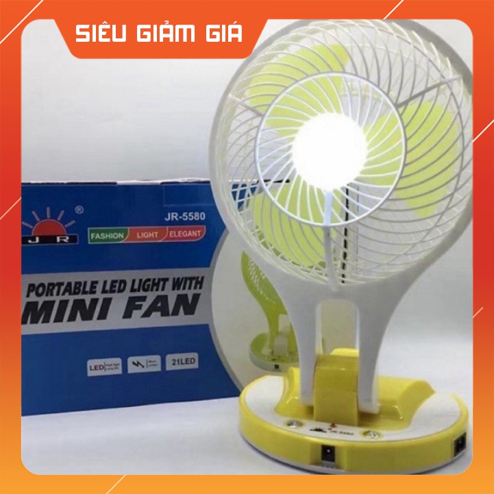 [ RẺ VÔ ĐỊCH ]  Quạt tích điện JR5580 Mini