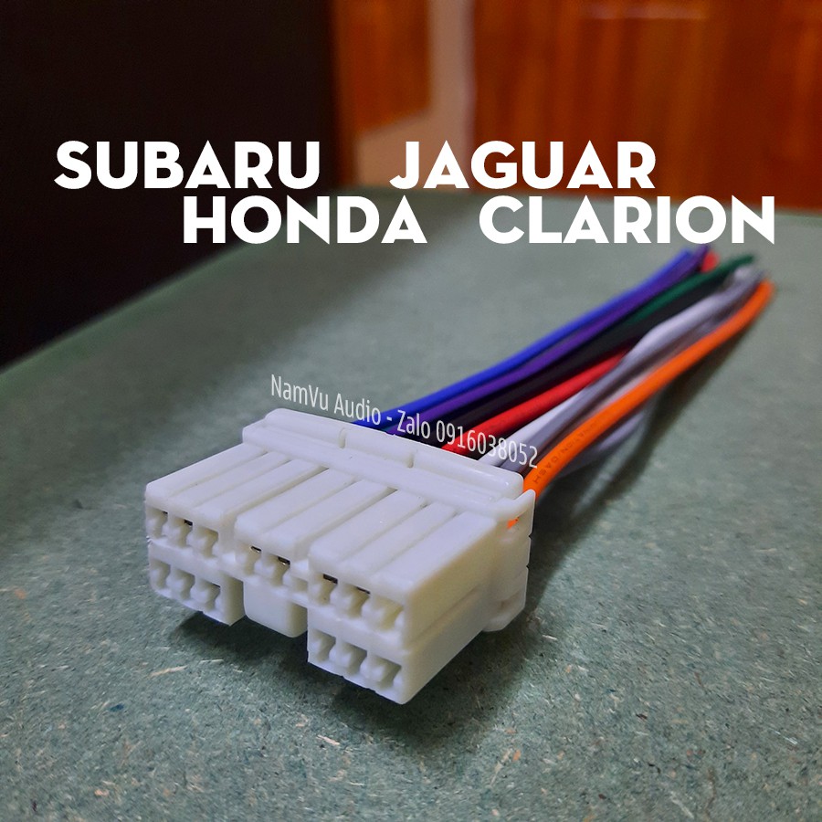 Cáp 14 pin - kết nối loa nguồn cho đầu cd Subaru Jaguar Honda Clarion