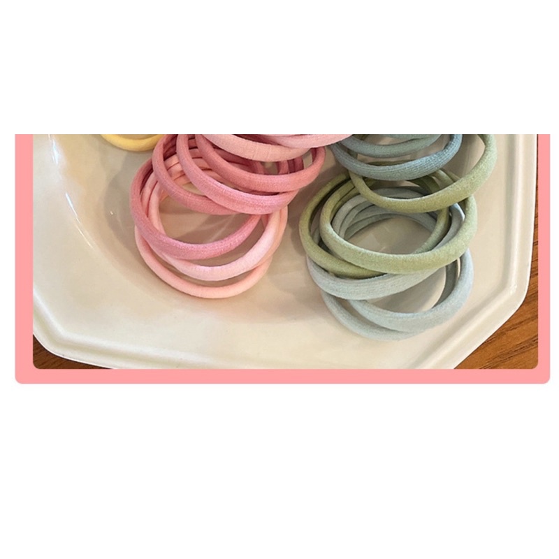 Bộ 20 Dây Buộc Tóc Co Giãn Cao Phong Cách Hàn Quốc Cho Nữ
