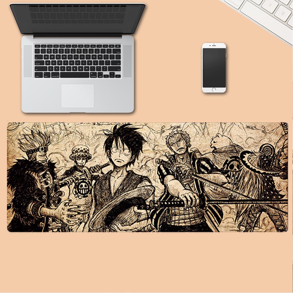 Tấm Lót Chuột Gaming Cỡ Lớn One Piece Anime Cao Cấp Chống Thấm Nước Bảo Vệ Cổ Tay Tăng Tốc Độ Chuột TICHSHOP