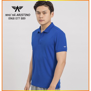 Áo polo aristino aps036s9 màu xanh biển- slim có m/l/xl/xxl