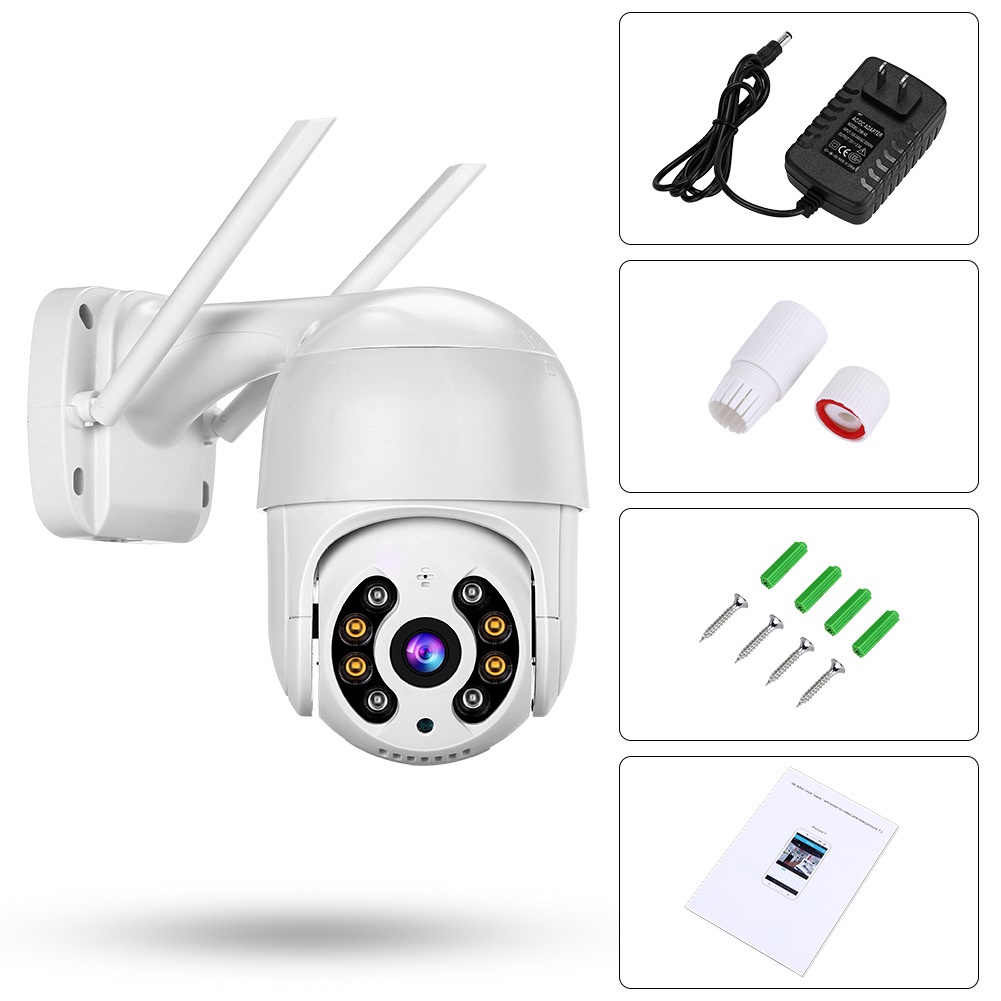 Camera wifi, Hình Cầu Chống Nước Xoay 360 Độ 1920x1080P Siêu Nét, Cảnh Báo Chống Trộm, Đàm Thoại 2 Chiều - BH UY TÍN