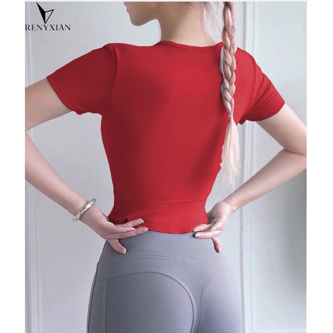 Áo croptop dây rút có mút sẵn