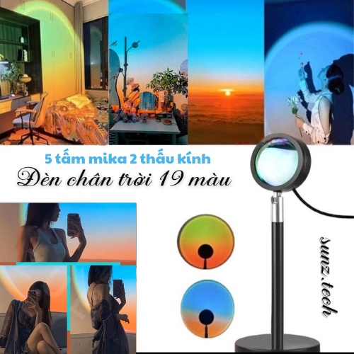 Đèn hoàng hôn ,đường chân trời sunset lamp 19 màu mới nhất, đèn led tiktok, trang trí chụp ảnh sống ảo quay video đẹp