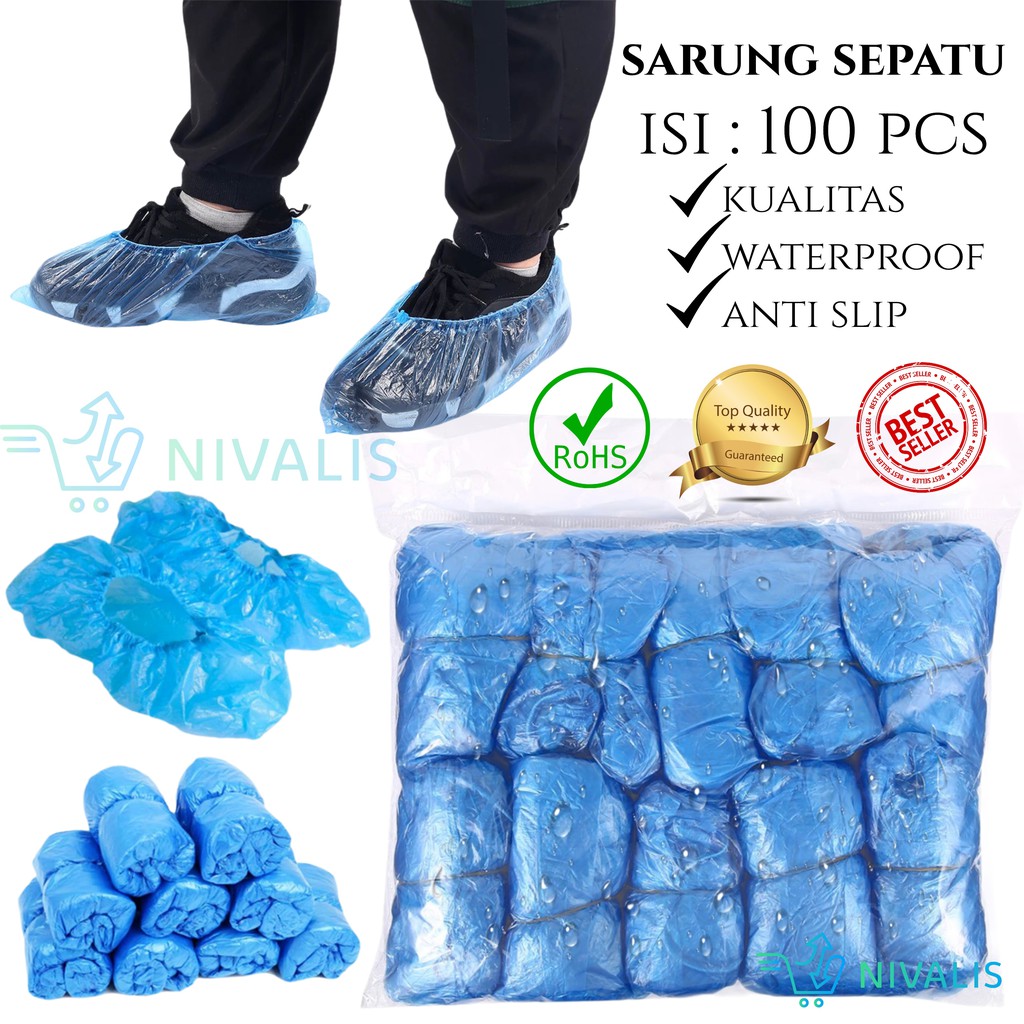 Set 100 Túi Nhựa Bọc Giày Đi Mưa Tiện Dụng Ốp