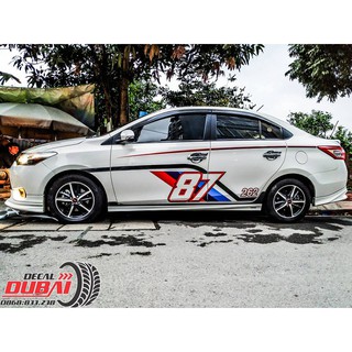 Tem dán sườn xe vios