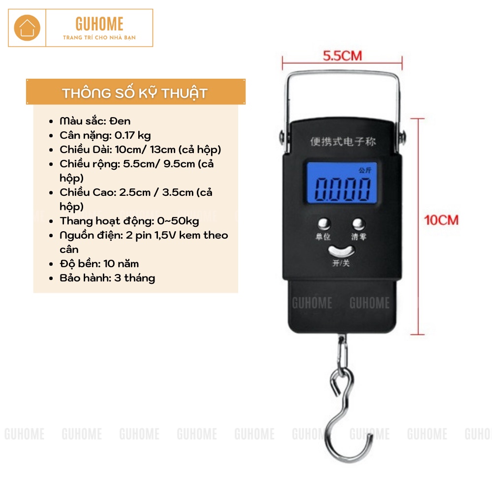Cân điện tử xách tay, hành lý, cân du lịch 50kg