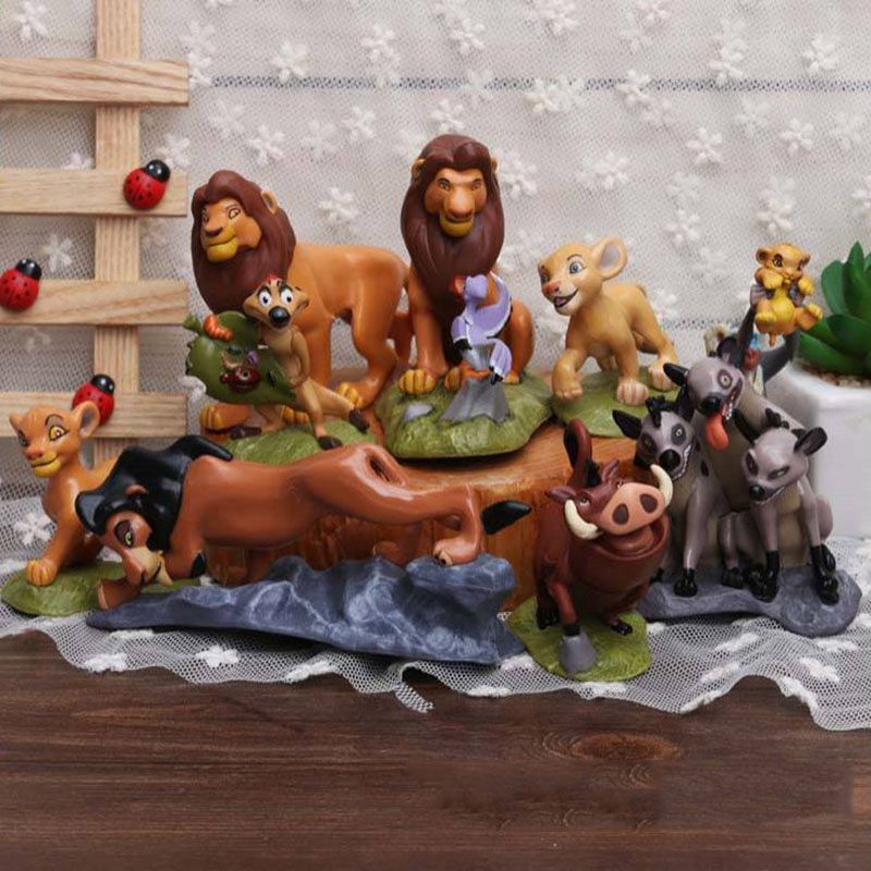 9pcs/set The Lion King Figures Collection Movie Simba Toy Doll Cake Topper Gift