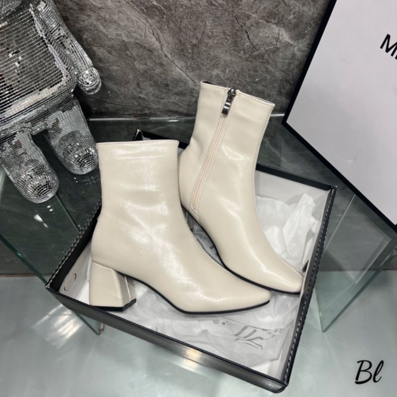 Lo Boot Gót Ngựa 5p Mijili Cổ Cao Da Mềm Êm  Fullbox Cao Cấp