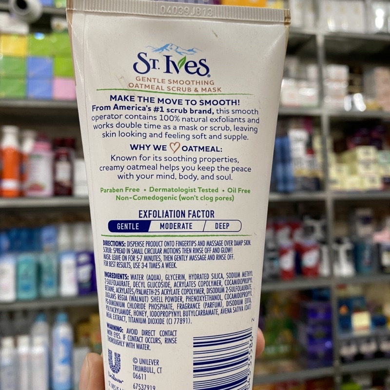 Kem tẩy tế bào chết St Ives Oatmeal Scrub and Mask 170g