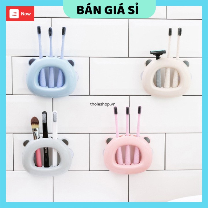 Giá Đỡ Bàn Chải GIGAHOME Treo Bàn Chải, Dao Cạo, Đồ Dùng Nhà Tắm Hình Gấu Đáng Yêu 5121