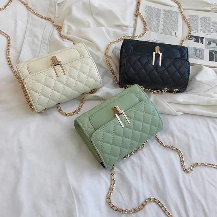 Túi xách nữ đeo chéo thời trang Celo Shop khoá chữ Y dây xích cá tính đi dự tiệc du lịch