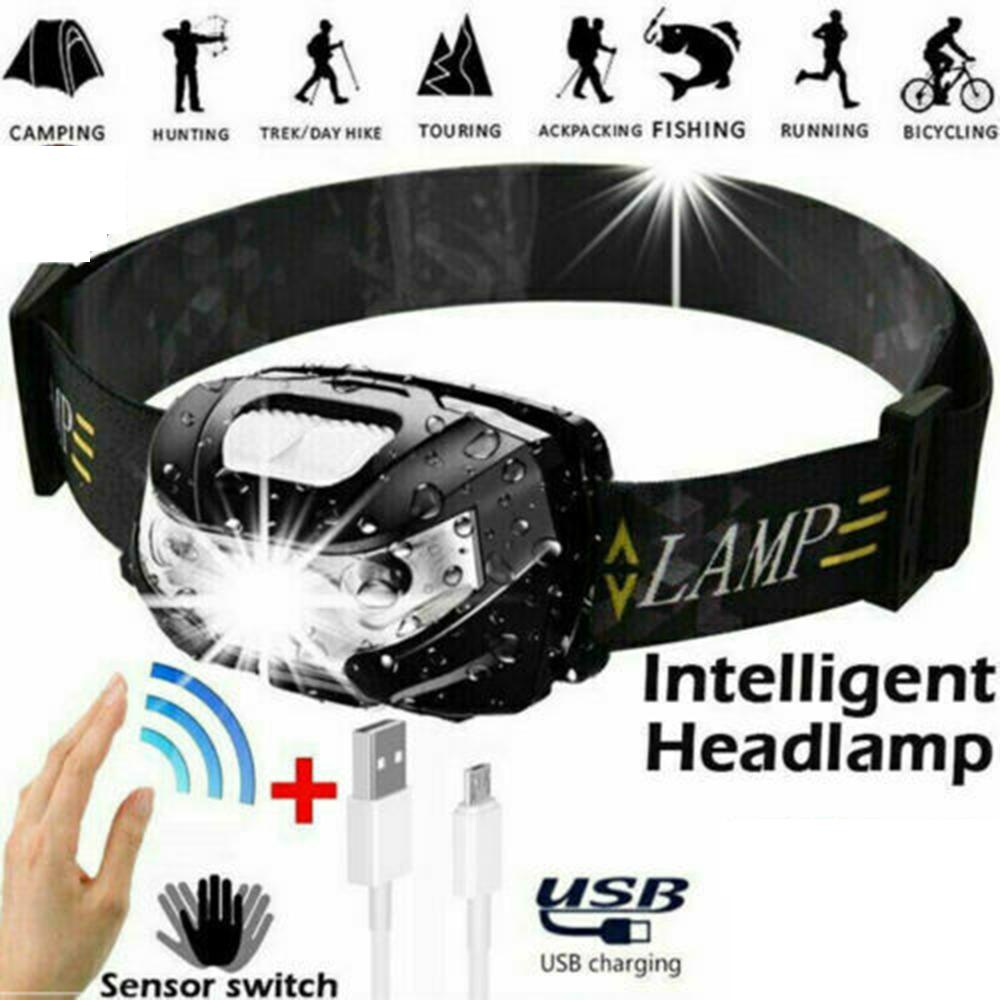 Đèn Đeo Đầu CLEOES Siêu Sáng Sạc USB Cảm Biến Thông Minh Có Thể Sạc Lại