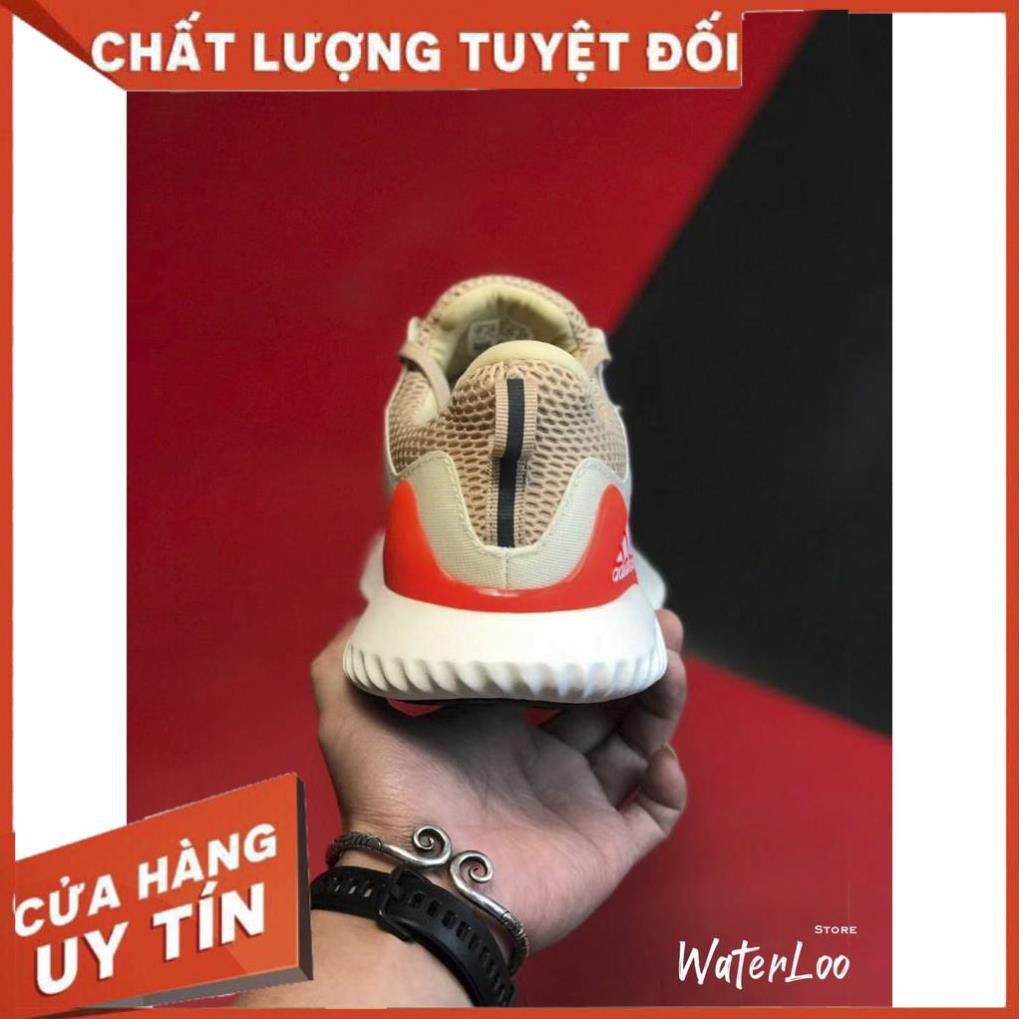 (HÀNG CHUẨN+QUÀ TẶNG) Giày thể thao sneaker nam nữ ALPHABOUNCE Beyond 2018 Cream White Red Màu kem trắng sữa đế trắng đỏ