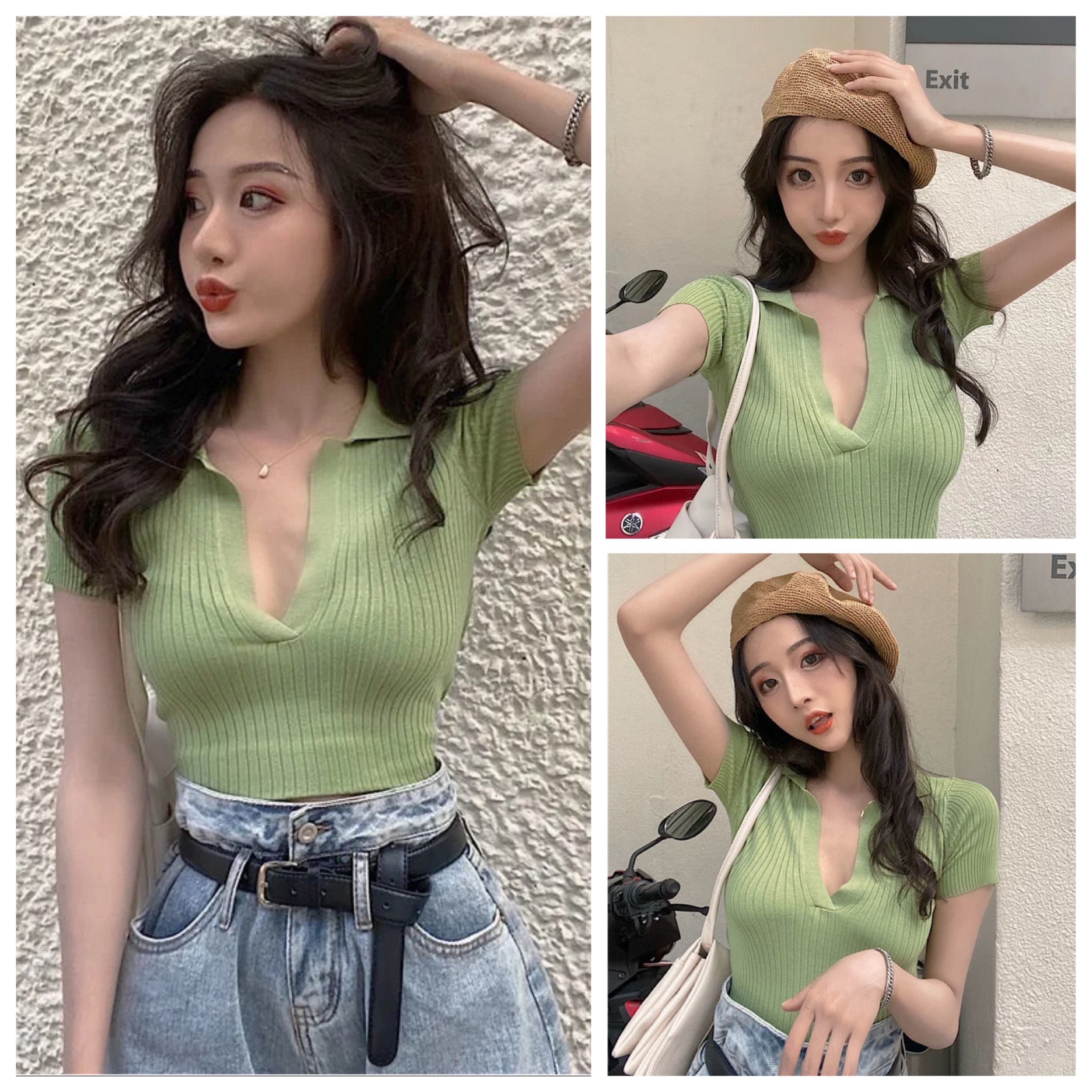 áo polo Ngắn Tay Mẫu 2021 Theo Phong Cách Retro Dành Cho Nữ | BigBuy360 - bigbuy360.vn