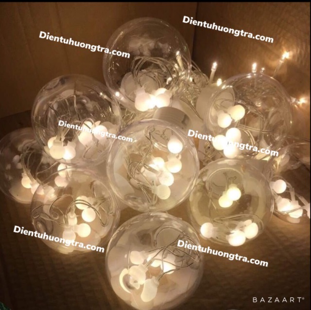 Dây đèn led thả rèm 12 QỦA CẦU Cổ Tích