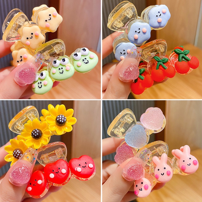 Kẹp Tóc Hình Hoạt Hình Nhiều Màu Sắc Ngọt Ngào Cho Bé Gái