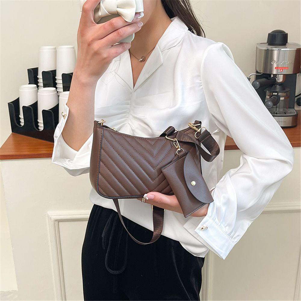 UUMIR Túi Đeo Vai Họa Tiết Sọc Caro Thanh Lịch