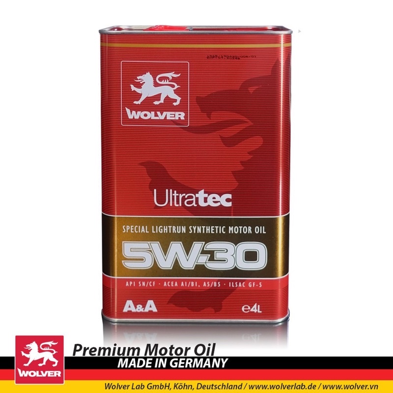 Nhớt oto Wolver Ultratec A1 5W30