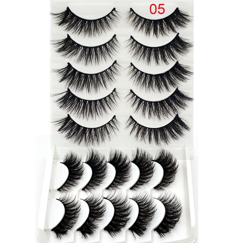 ROWANS Set 5 Cặp Lông Mi Giả Dày Dặn Thời Trang Dành Cho Nữ
