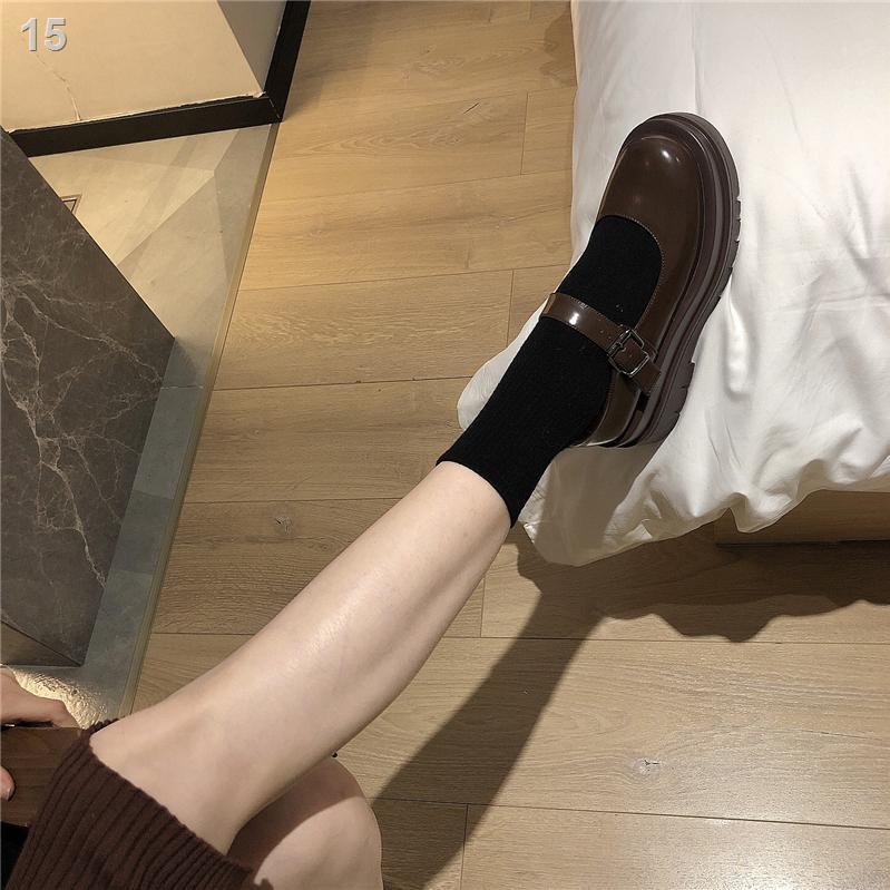 Giày da nhỏ Mary Jane một lớp khuy ngang dễ phối cổ điển mùa xuân mẫu mới 2021 cho nữ đồng phục jk kiểu Nhật mũi tròn | BigBuy360 - bigbuy360.vn